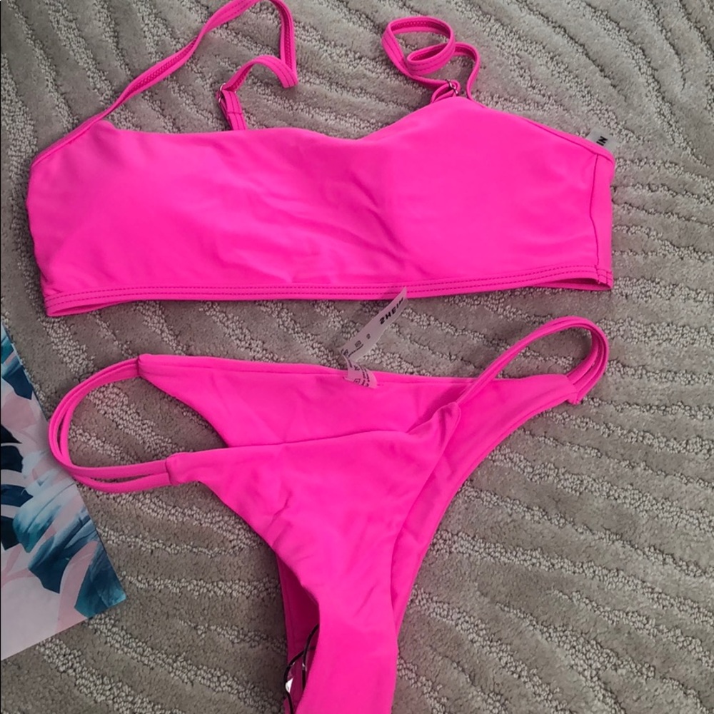 Hot pink bikini